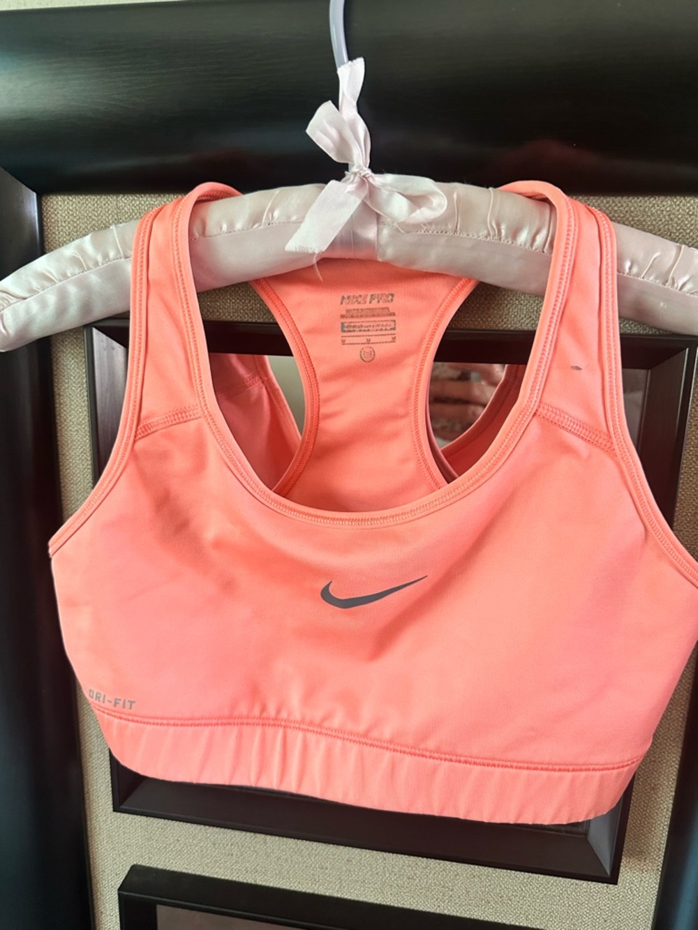Nike Coral Performance Racerback Sports Bra